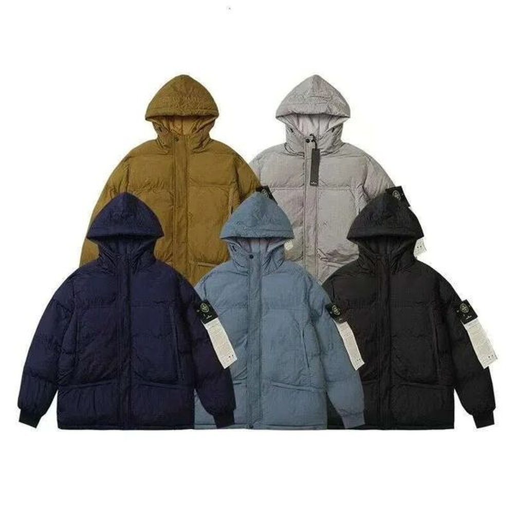 A1 Designer Jackets Stone Down Jackets islands winter jacket Stone Brand isIand Warm & Comfortable Slim Fit Outerwear Coat Men Women Soft To