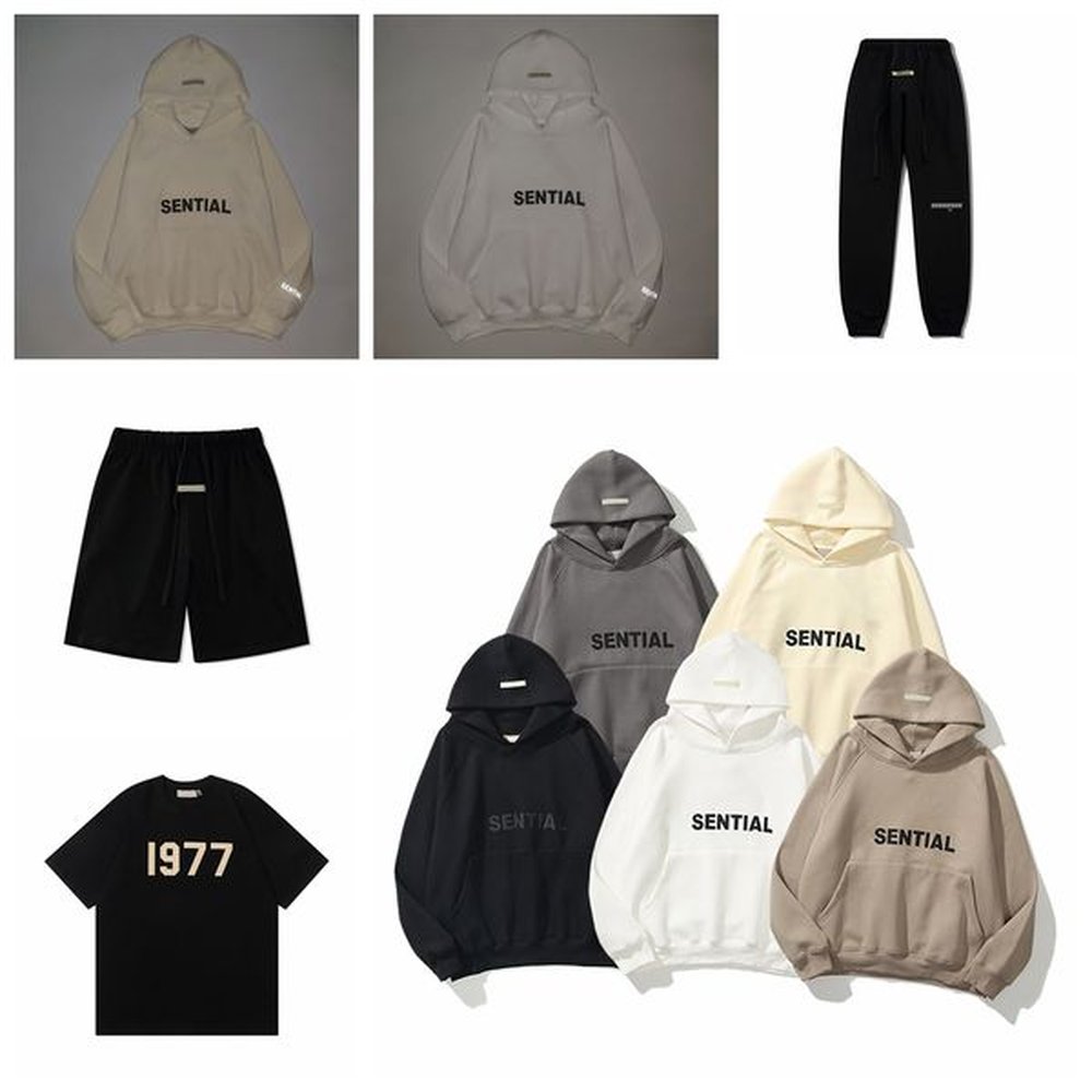 5A Essentialshoodie Mens Warm Hoodie 3D Silicon Womens Skateboard Hip Hop Autumn Winter Pullover essentialsweatshirts Loose tracksuit Hoodie