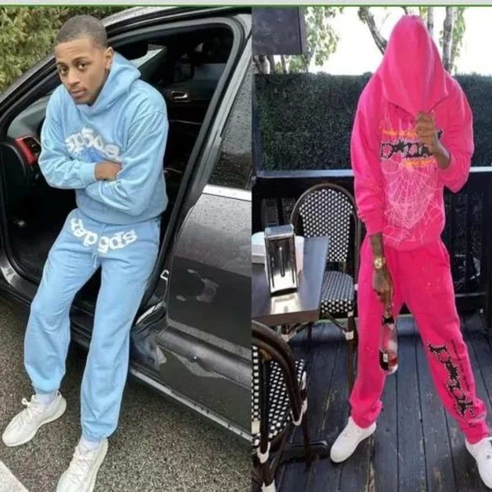 5A hoodie Mens Web Hoodie for men 2024 Sweatshirts Hoody Women polo grid five cobweb pink Hoodies Hip Hop Tracksuit Puff Print Pullover net