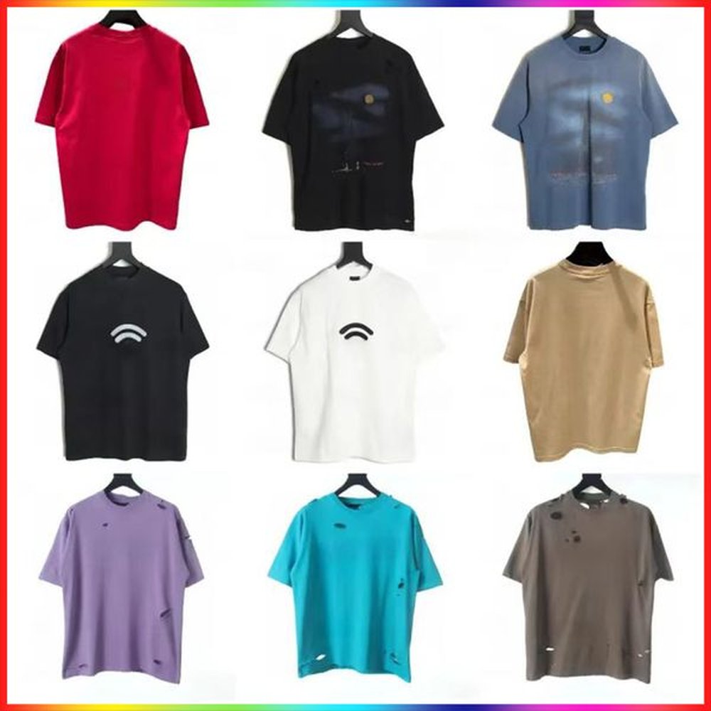 5A Men's Geometric Print T-Shirt 2025 polar style t shirts Luxury designers tee printed letter Mens Tshirts Women Crew Neck Breathable