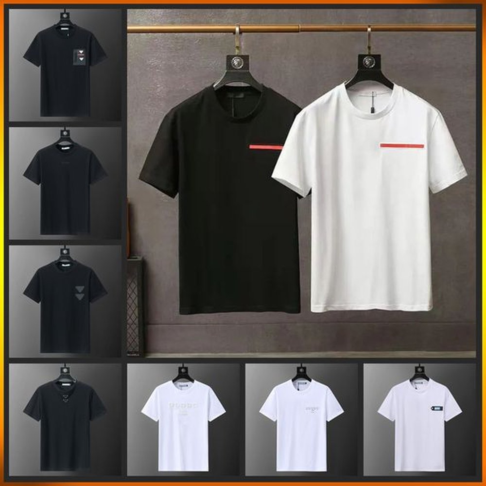 5A New Designer Tees T Shirts Mens Women Designer T-shirts high quality cottons printing Tops Man Casual 2024 Shirt Luxury Clothing Street S