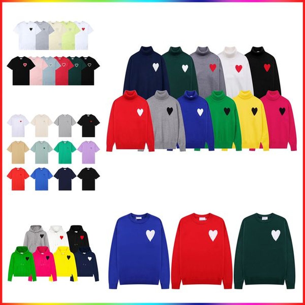 5A Sweaters Women Men t shirt A Heart Sweaters Mens Neck Striped Fashion Long Sleeve Women Letter 2024 Embroidery High End Jacquard knitting