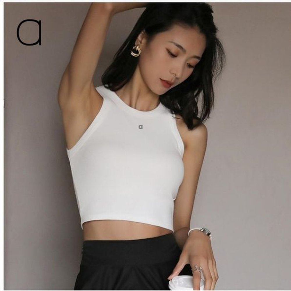 a tight back yoga breathable bra top sports vest shirt