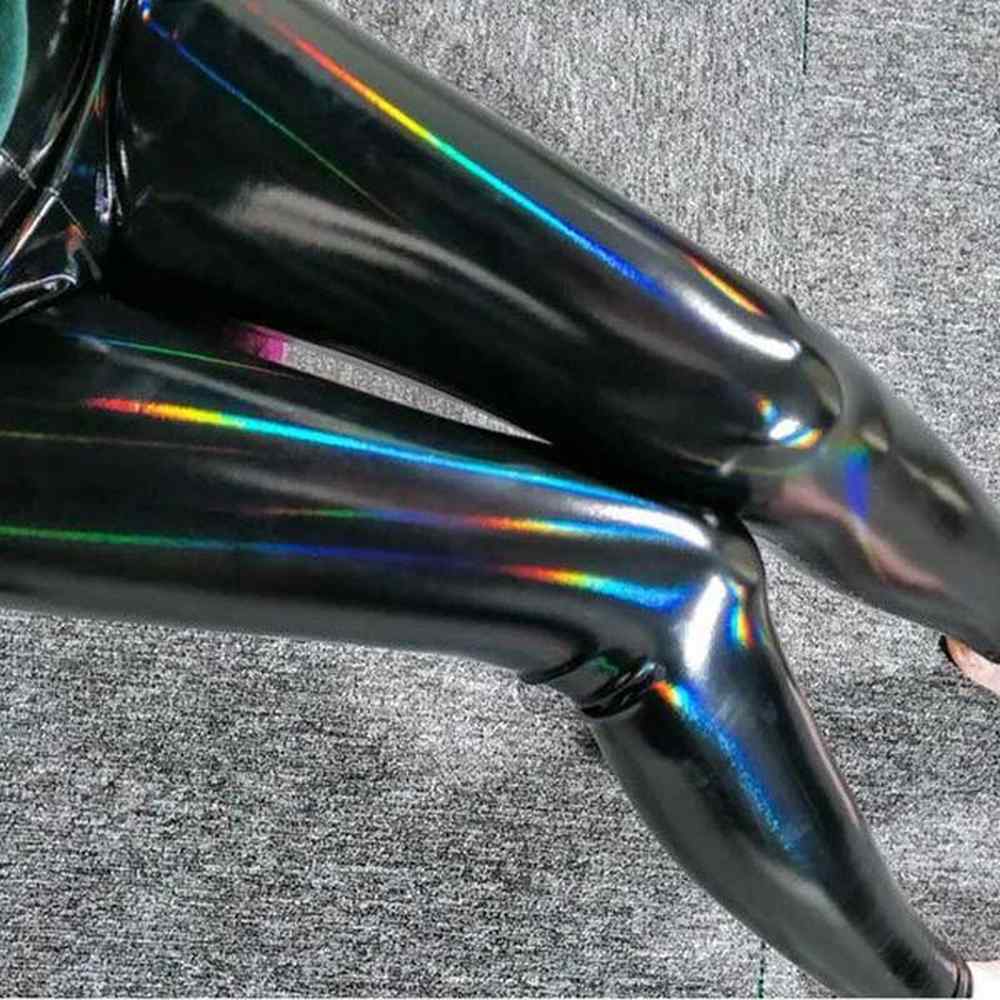 active pants dazzling color pu leather pants womens large size