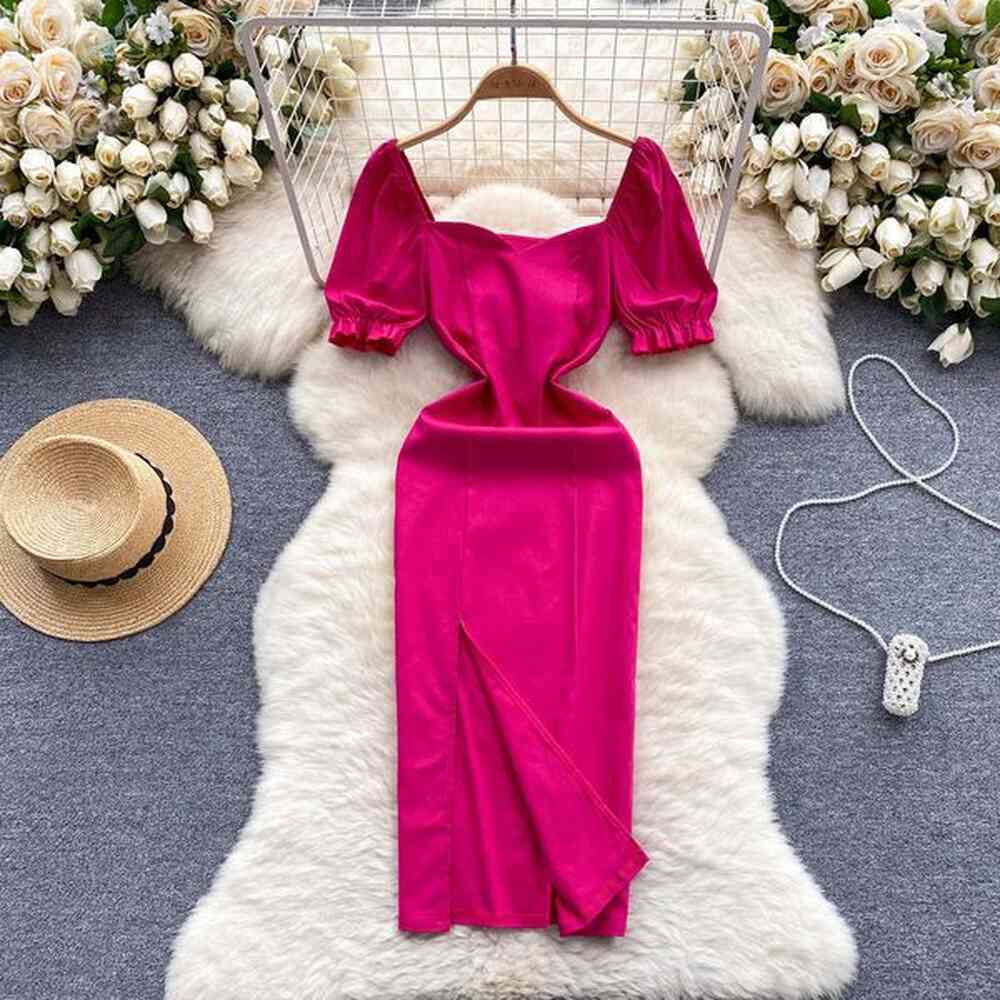 advanced french bubble sleeves dress for womens new summer