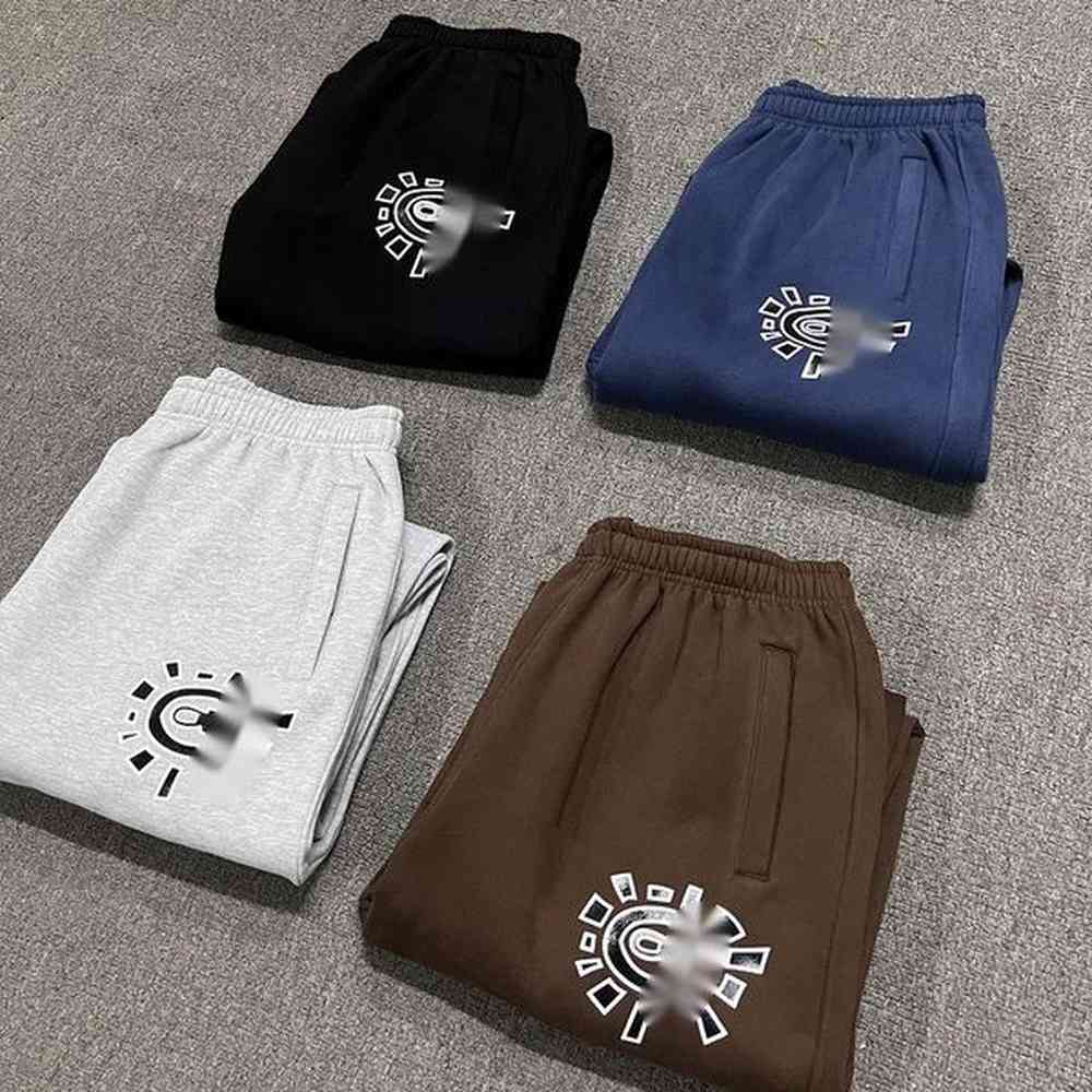 Adwysds Fashion Designer British Mens Womens Niche Sun Roll Plush Hip Hop American High Street Loose Casual Tracksuit Pants Top Quality Patt