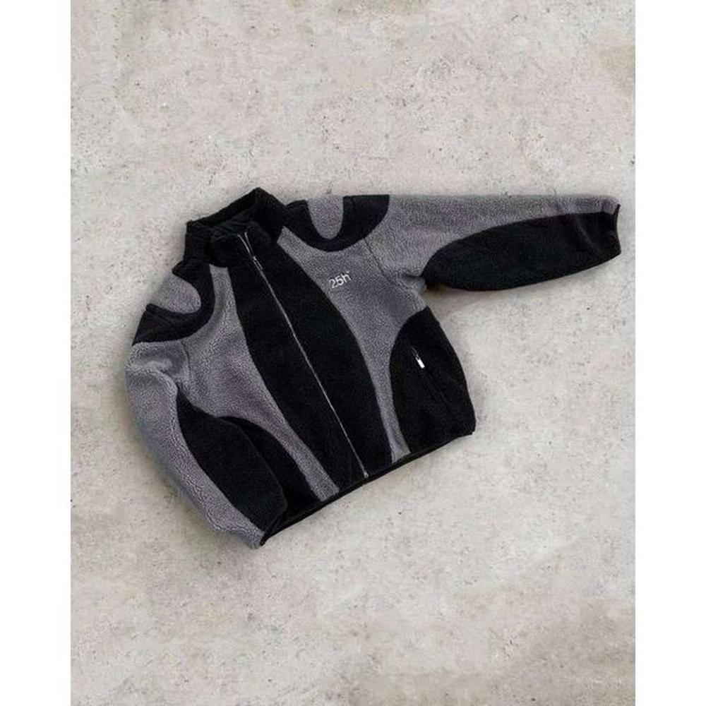 American Gothic Trendy Plush Digital Pattern Oversized Men's Y2K Streetwear Rock Haruku Loose Zipper Hoodie Women's