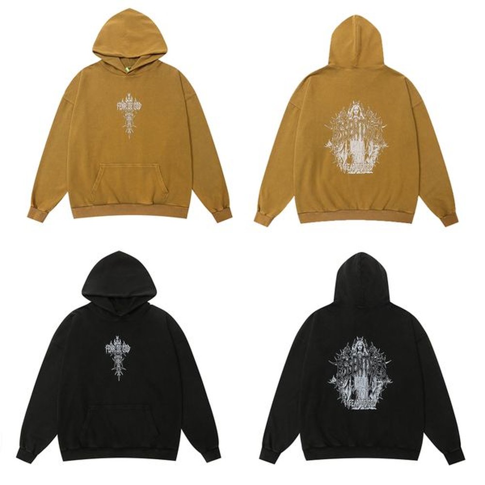 American Man Cotton Hooded Sweater Autumn Long Sleeve Black Hoodie Designer Graphic Printing Sweatshirt Men Women