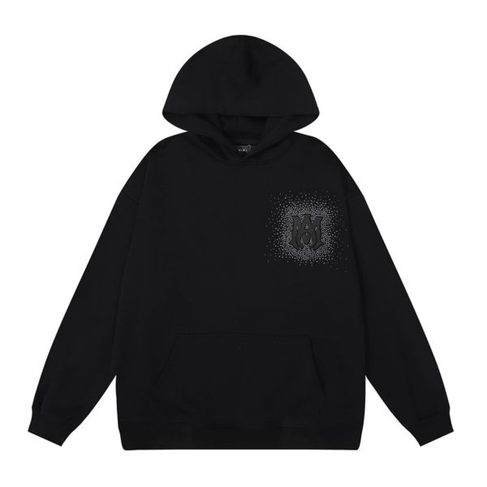 American Men Women Cotton Hoodie Designer Autum Fashion Hooded Pullover Sweatshirt Black Letter Hot Drill