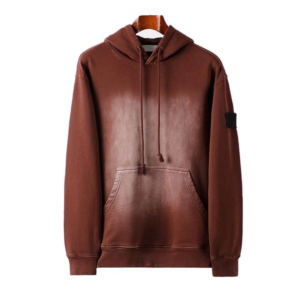 American Men's High Street Hooded Heavy Loose Cotton Sweater Old Terry Autumn And Winter Long-Sleeved Sweatshirt