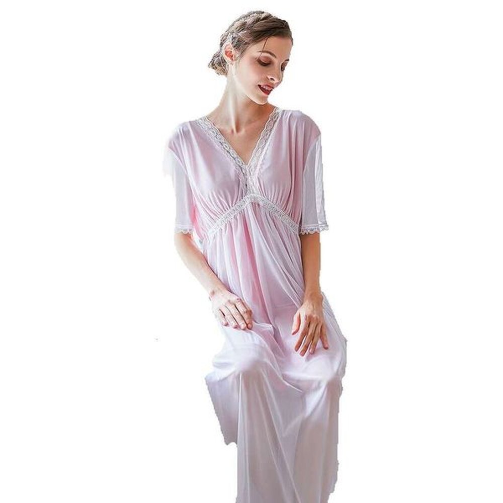 american victorian style oversized home clothing chubby mm mesh lace