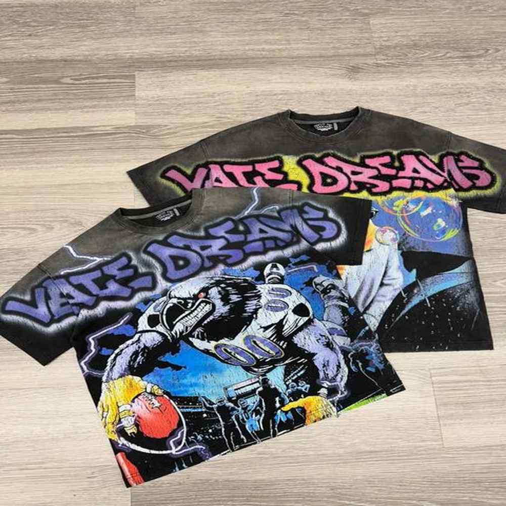American vintage vale big graphic t shirts oversized y2k top harajuku gothic all cotton short sleeve shirt men clothing 250103
