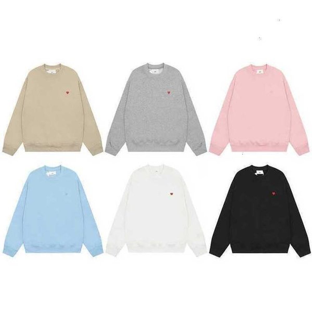 Amipull Designer Hoodie Mens Full Zip Up Amihoodies Hoody for Woman Amissweater Jacket Round Neck Sweatshirt Sweater Long Sleeve Tech Fleece