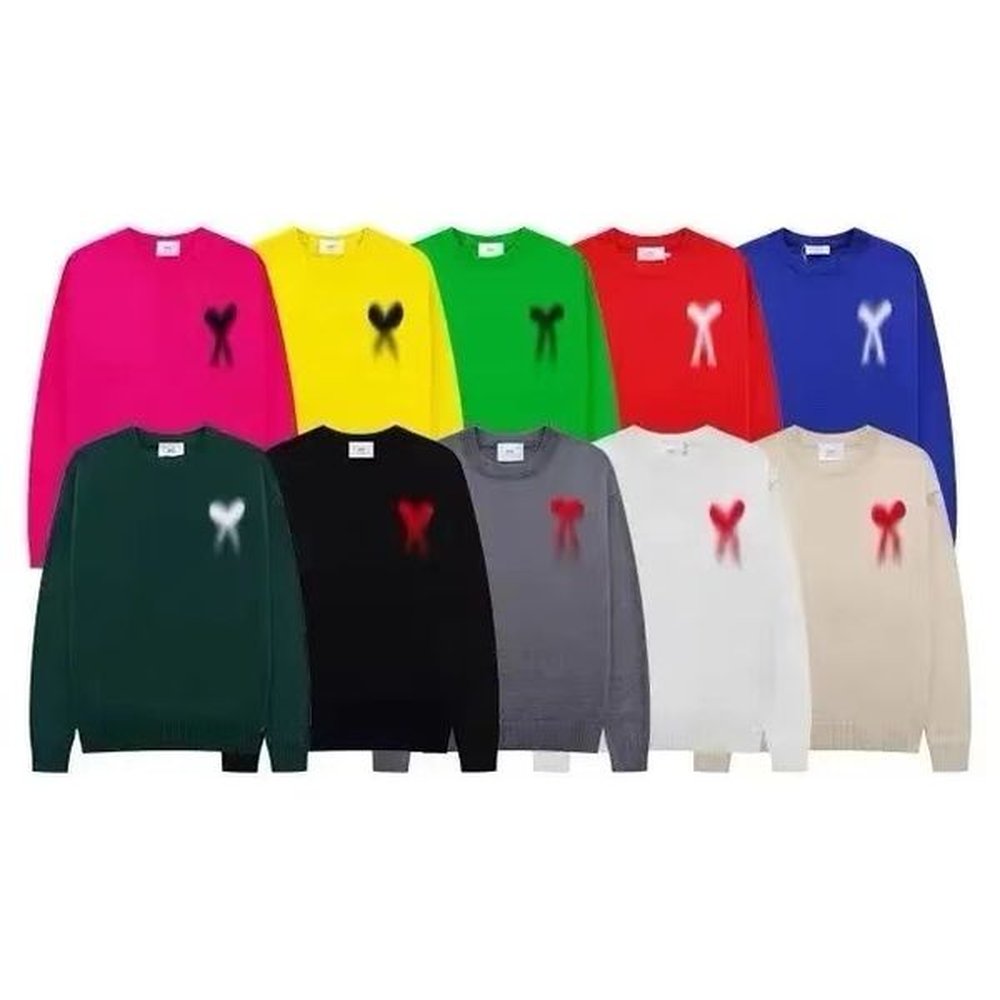 amipull Designer Knit Jumpers Cotton Sweaters for Men Women | 2024 Paris Streetwear amiknits