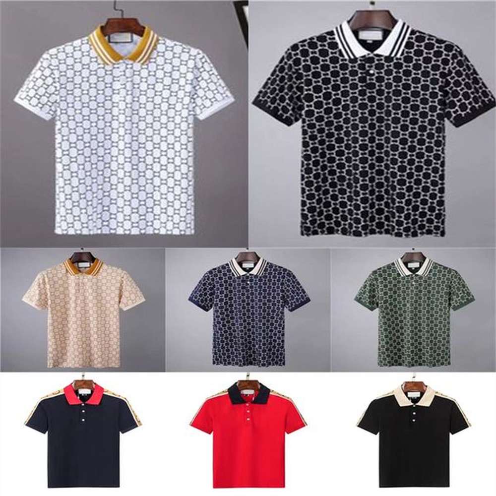 animal print Men Polo Shirt Casual Business Top Embroidery Polos Shirts male Short Sleeve Homme oversized Lapel Tees designer bran Asian siz