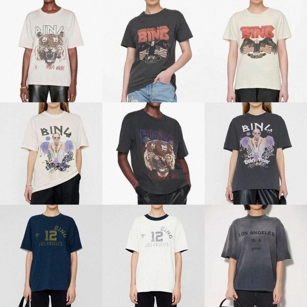 anine binge designer t shirt letter print tshirt soft cotton