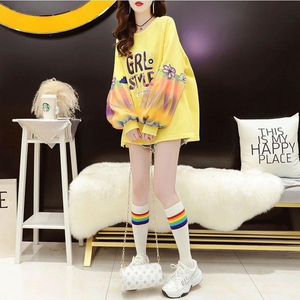 antarctic lantern sleeve thin hoodie autumnwinter new korean edition