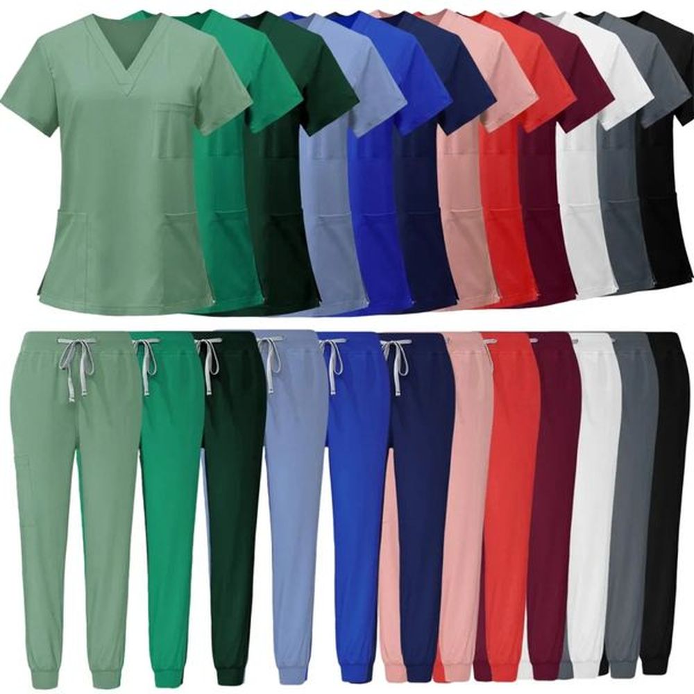 anti wrinkle washable soft fabric nurse scrubs hospital uniform scrubs