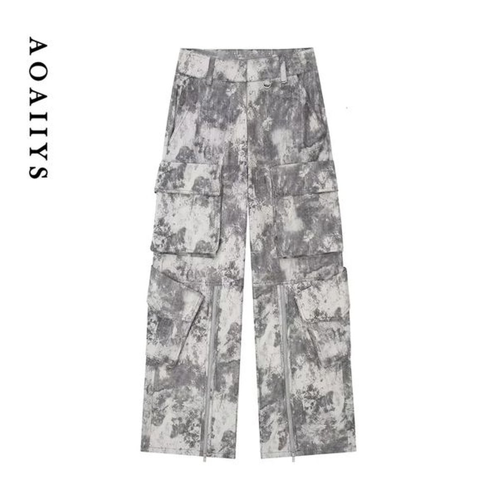 aoaiys wide leg pants womens fashion loose safari style fashion