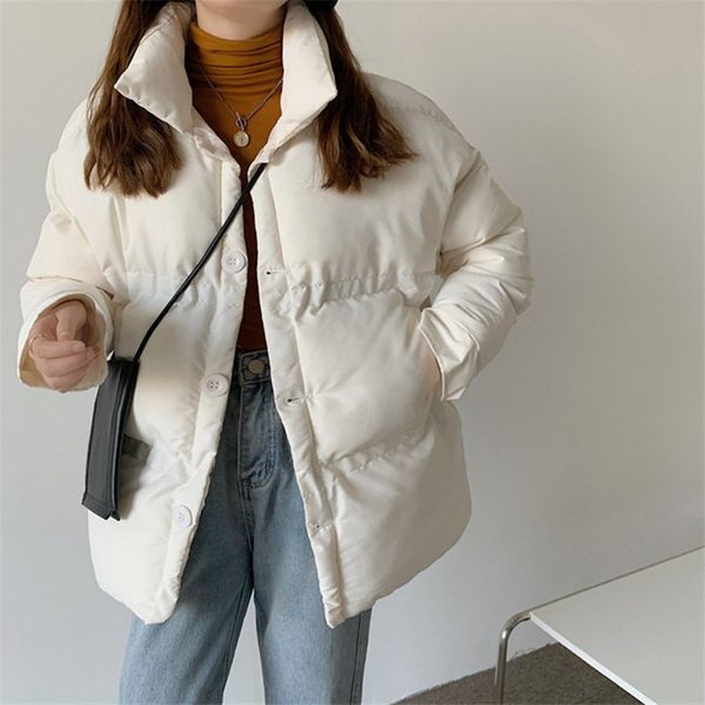 apricot winter loose casual women cotton solid brief fashion outwear