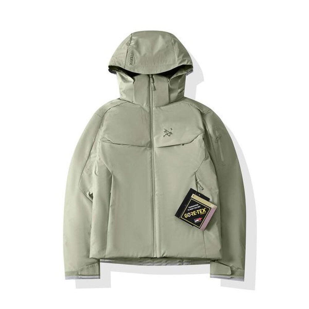 Arceteryx Macai LT Jacket Puffer Jacket Water Resistant Skiwear Gore Texpro Removable Hooded Winter Waterproof Puff Arcteyx Jackets Ski Wind