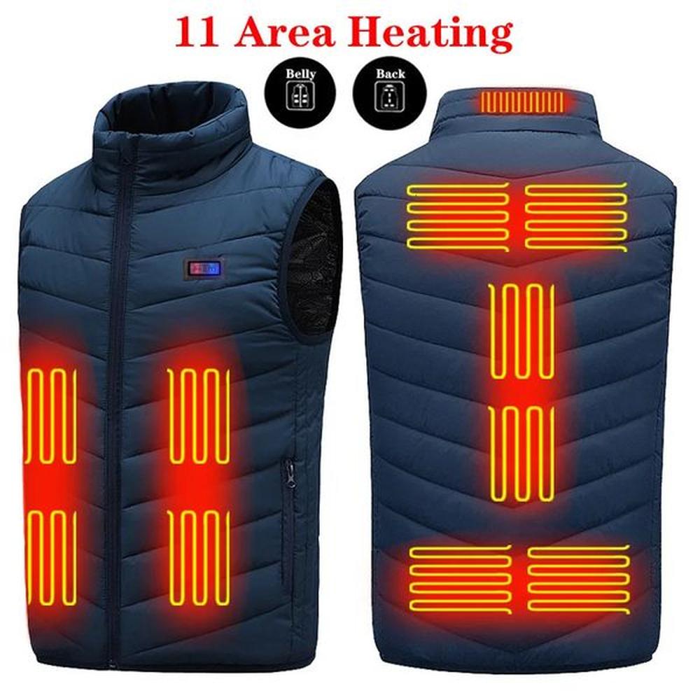 areas self heating vest mens warm jacket usb battery