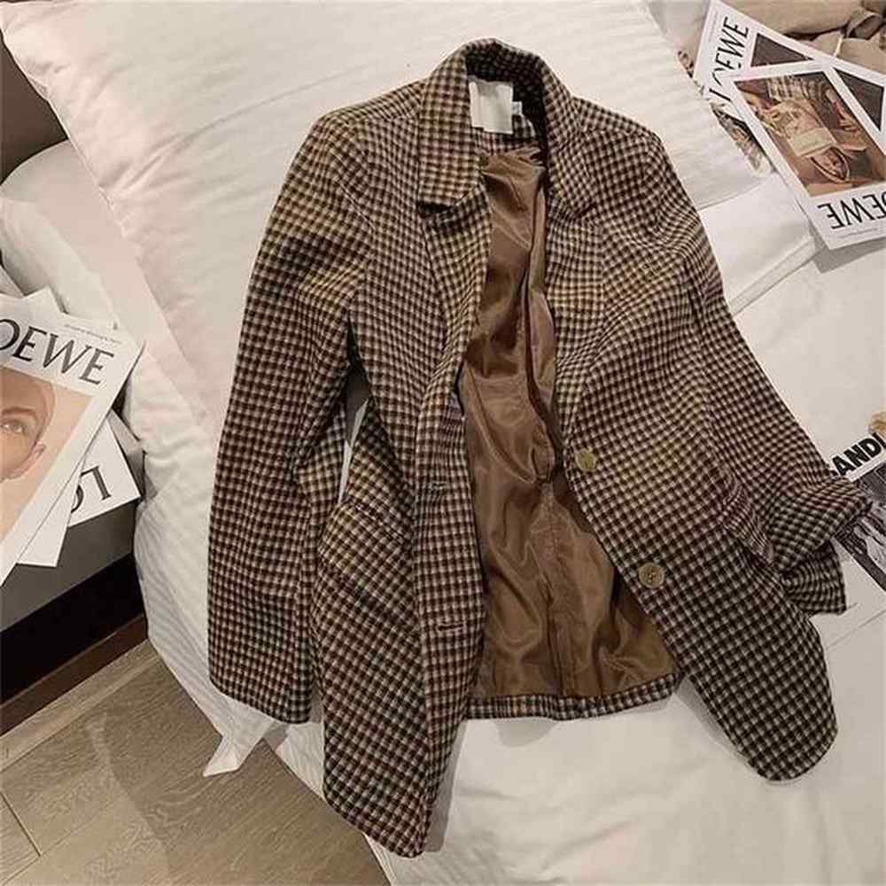 arrival spring autumn korea fashion women single breasted loose casual
