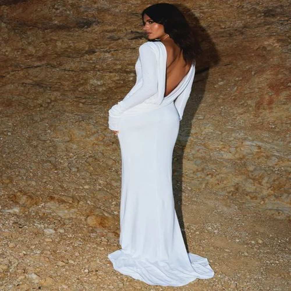 articat elegant long sleeve bodycon party club evening dress women