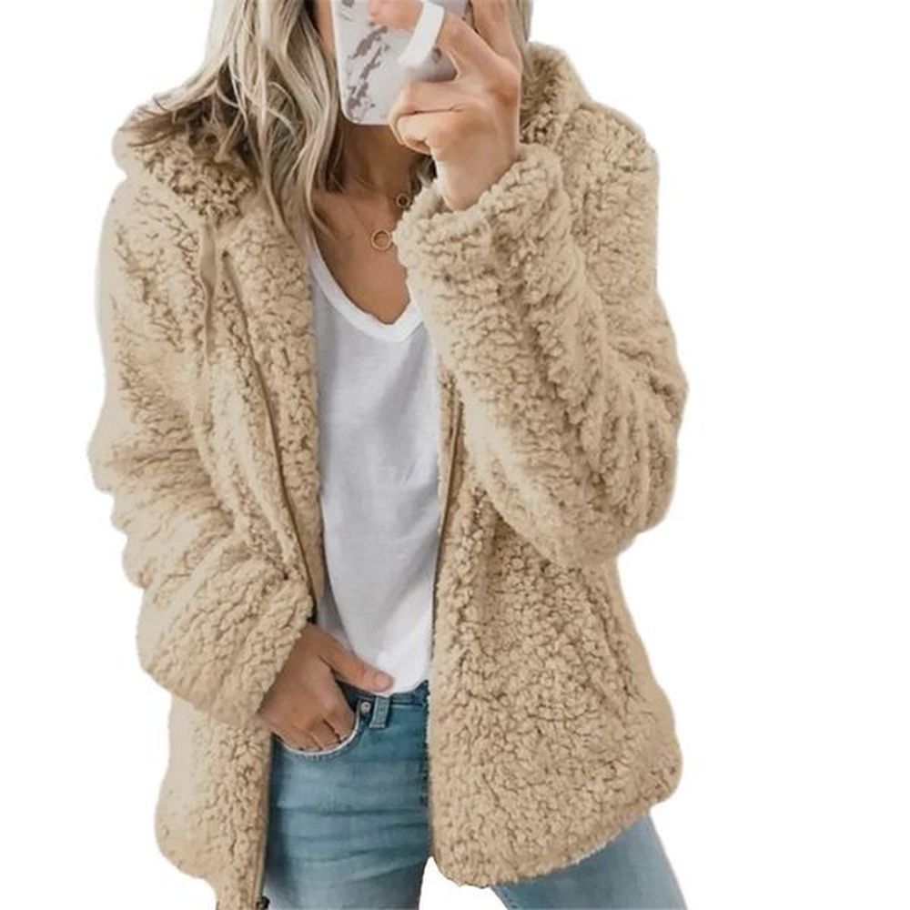 autumn and winter elegant teddy bear faux fur coat womens