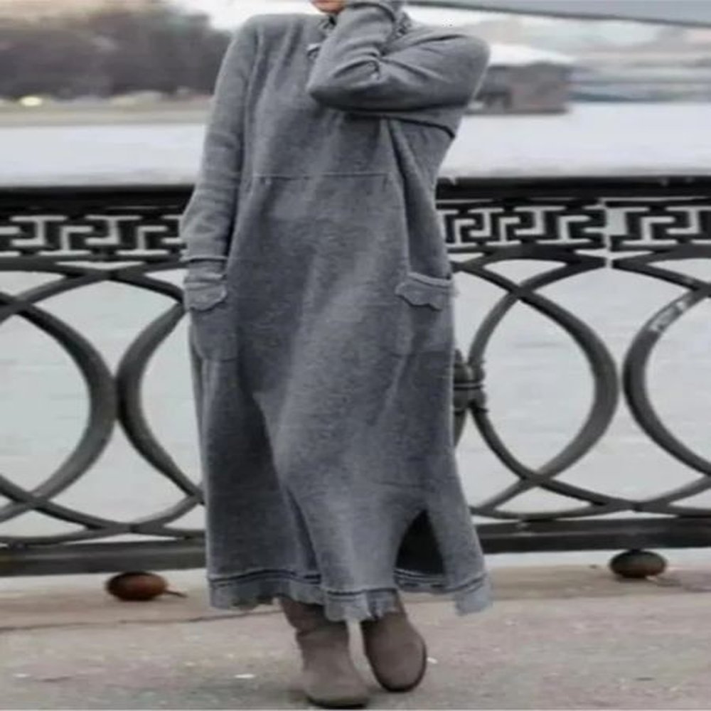 autumn and winter loose large size knitted lace long skirt