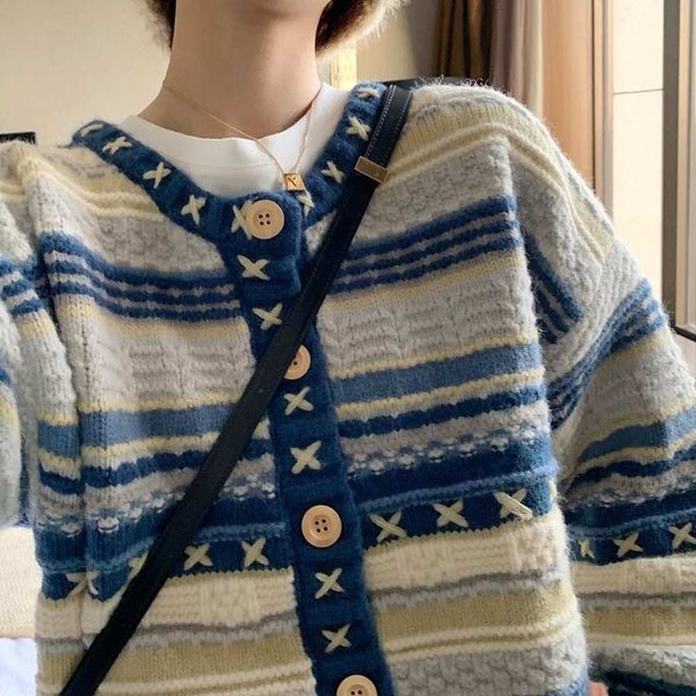 autumn and winter new ocean star heavy industry atmosphere sweater
