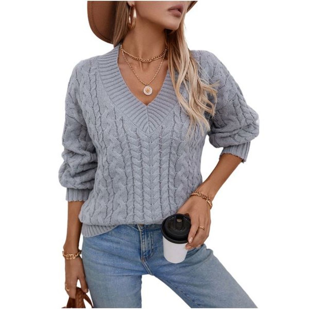 autumn and winter new womens sweater loose pullover knitwear vintage