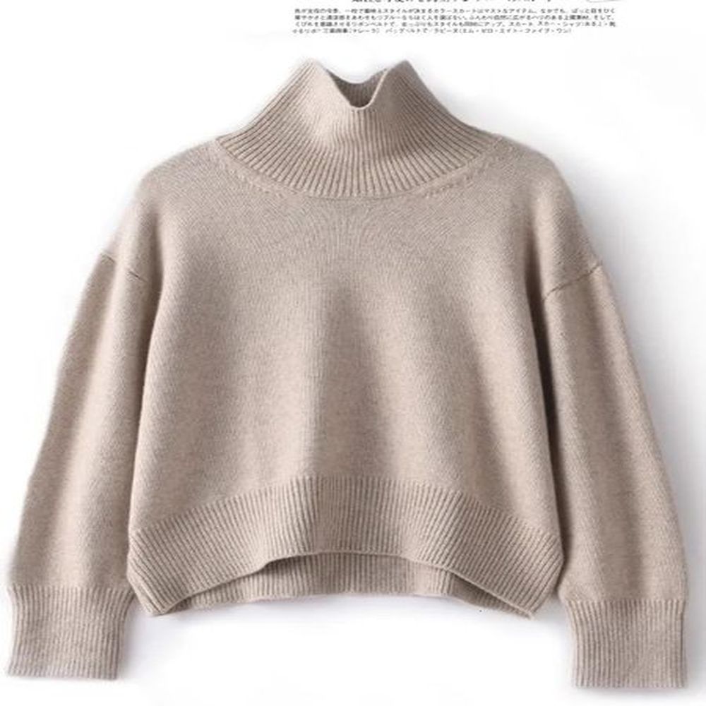 autumn and winter pure cashmere sweater womens thick turtleneck