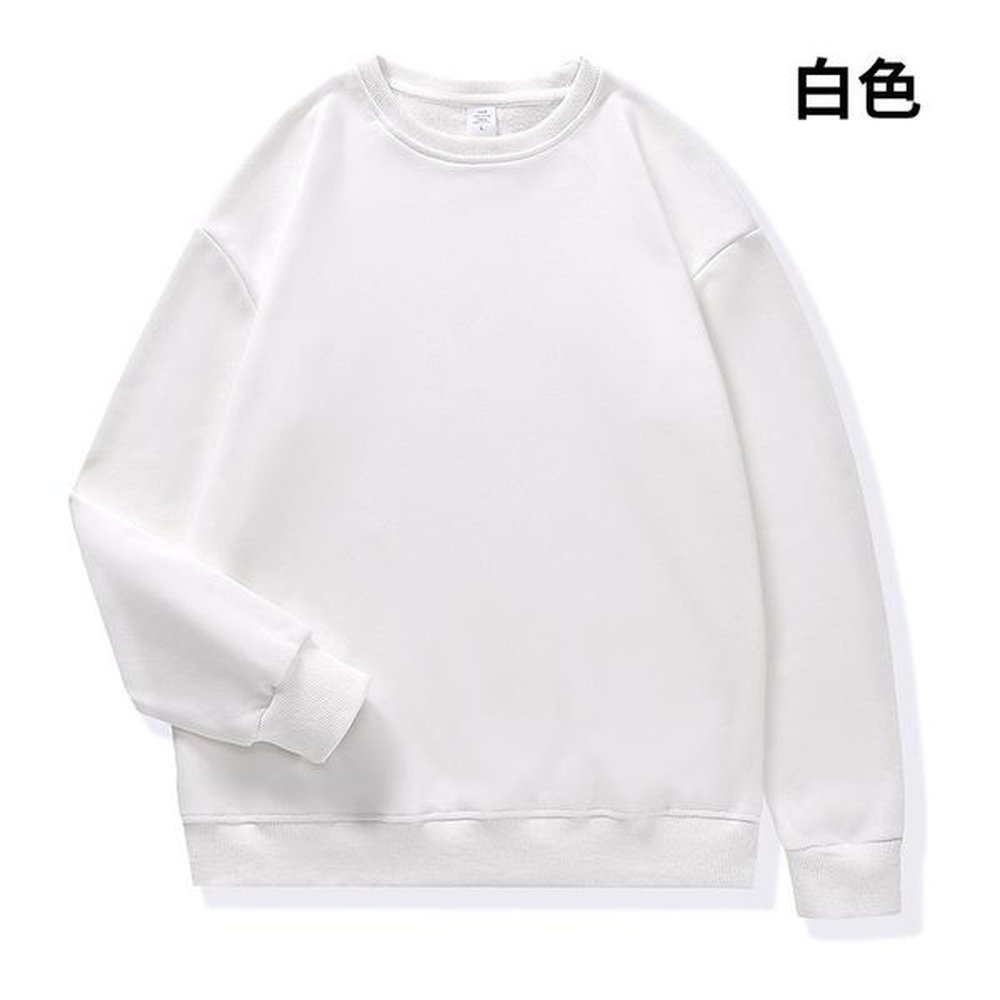 autumn and winter pure cotton loose sports round neck