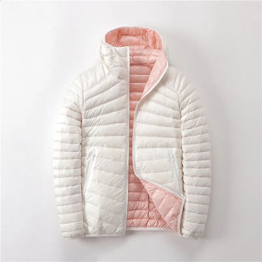 autumn and winter womens down jacket ultrathin ultra light white