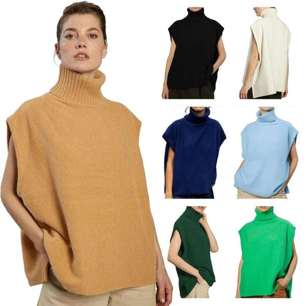 autumn and winter womens hot selg high neck sleeveless top