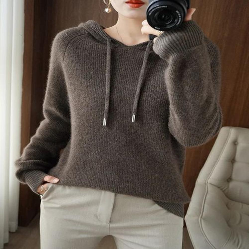 autumn and winter womens warm sweater cashmere wool blended lanhua