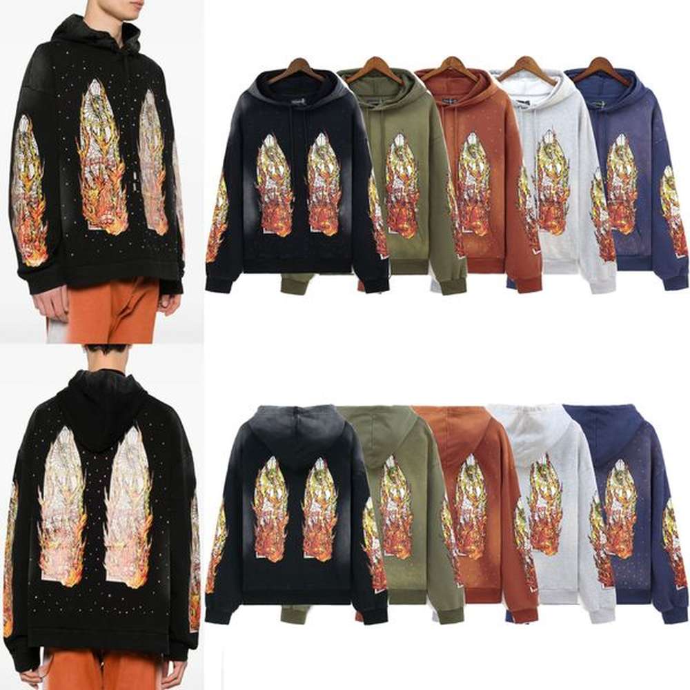 Autumn Designer Fleece Hoody Women Men Cotton Hoodies Green Pullover Long Sleeve Purple Sweatshirt Flame Letter Print