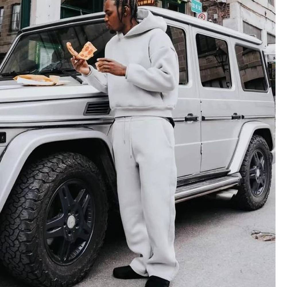 Autumn Fashion Casual Loose Sportswear Pullover Y2k Harajuku Street Mens Hoodie Pants Hip Hop Sportswear Top 241205