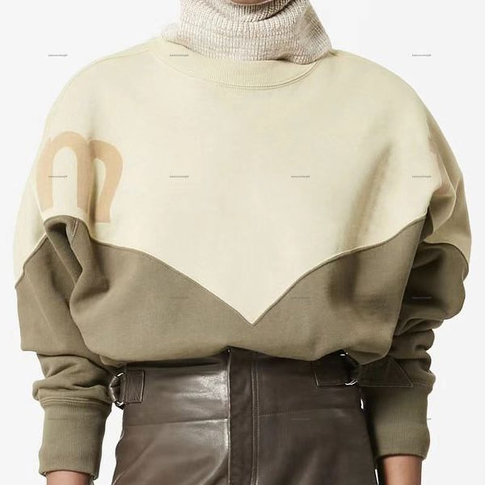 autumn fashion classic personality color matching letters flocking printed