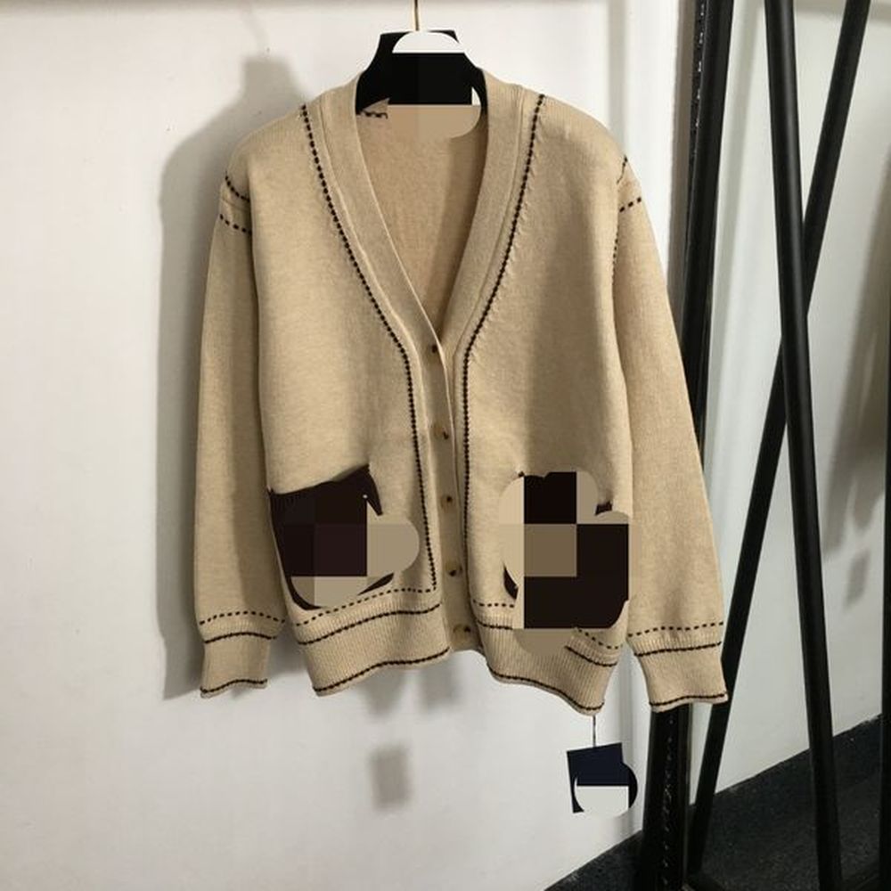 autumn free shipping sweater v neck cardigan khaki