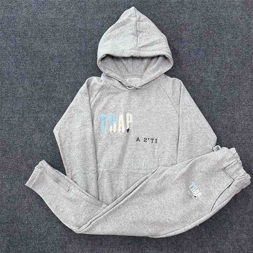 Autumn Jogging Pants Hoodies Men's Vhenille Decoded Tracksuit High Quality Fleece Embroidered Jackets