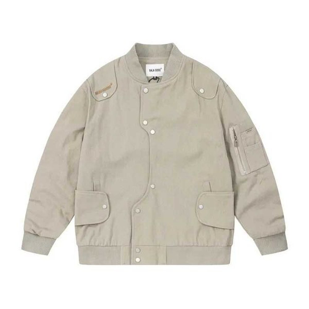 Autumn New American Retro Unique Button Ballet Park Jacket Fashion Brand Loose Fit Casual Scene Flying Jacket W240826