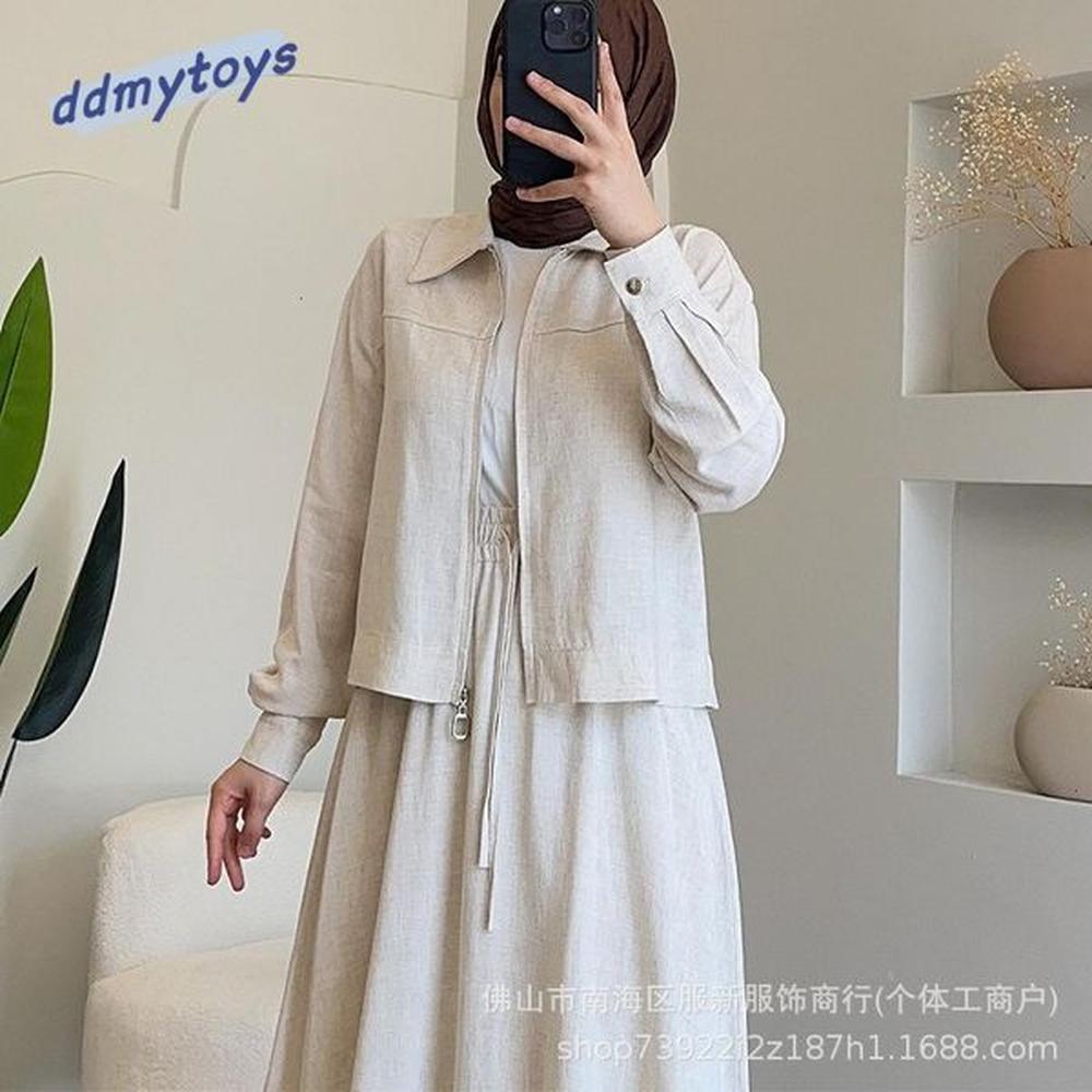 autumn new fashion set casual long sleeved jacket half skirt