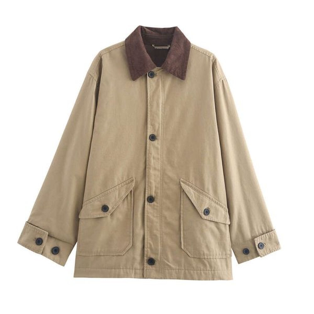 autumn product european and american womens street loose canvas jacket