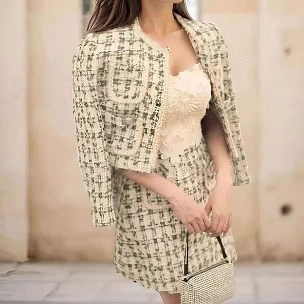 autumn vietnam fragrant weaving commuting party set skirt design