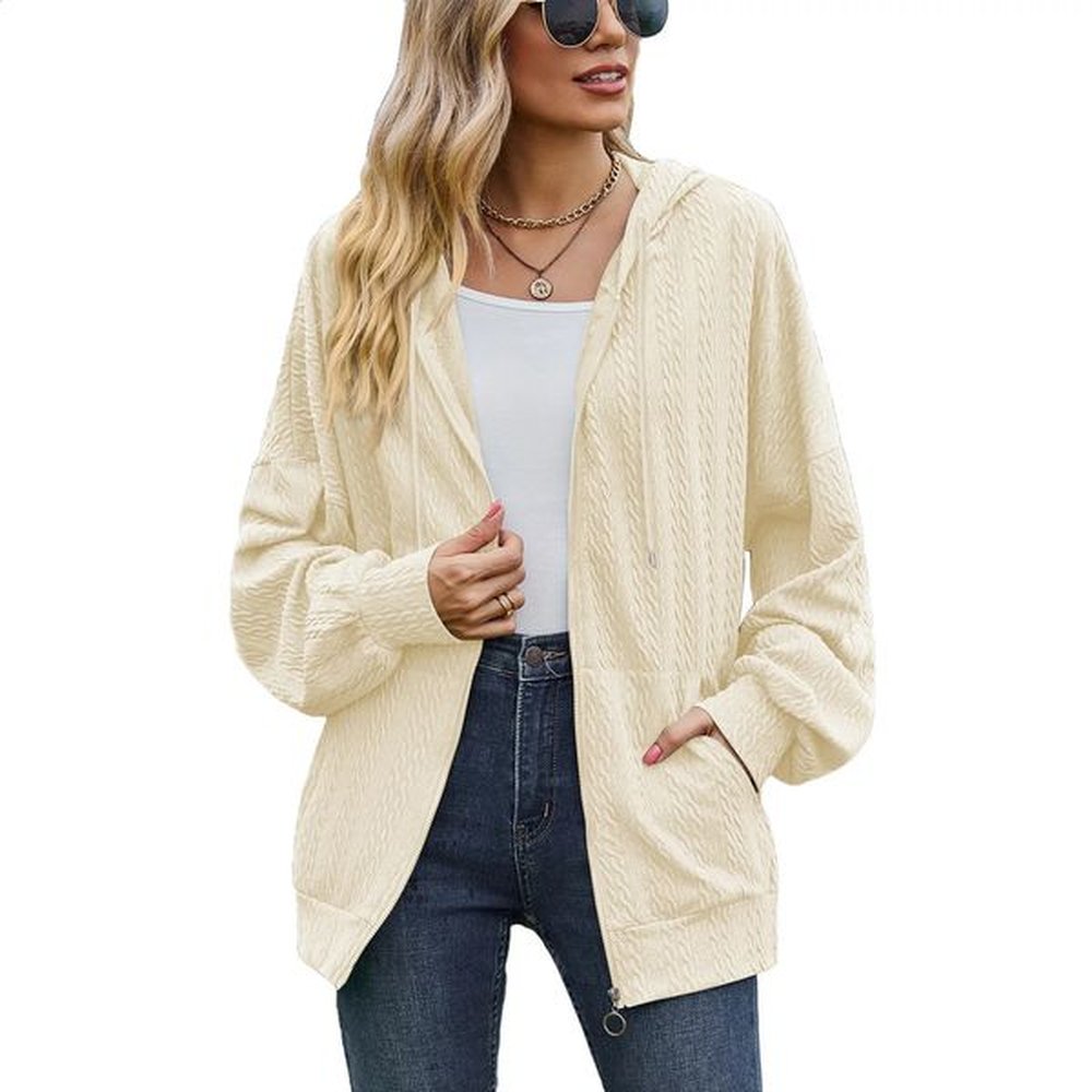 autumn winter coat womens fashion solid pocket long sleeve drop
