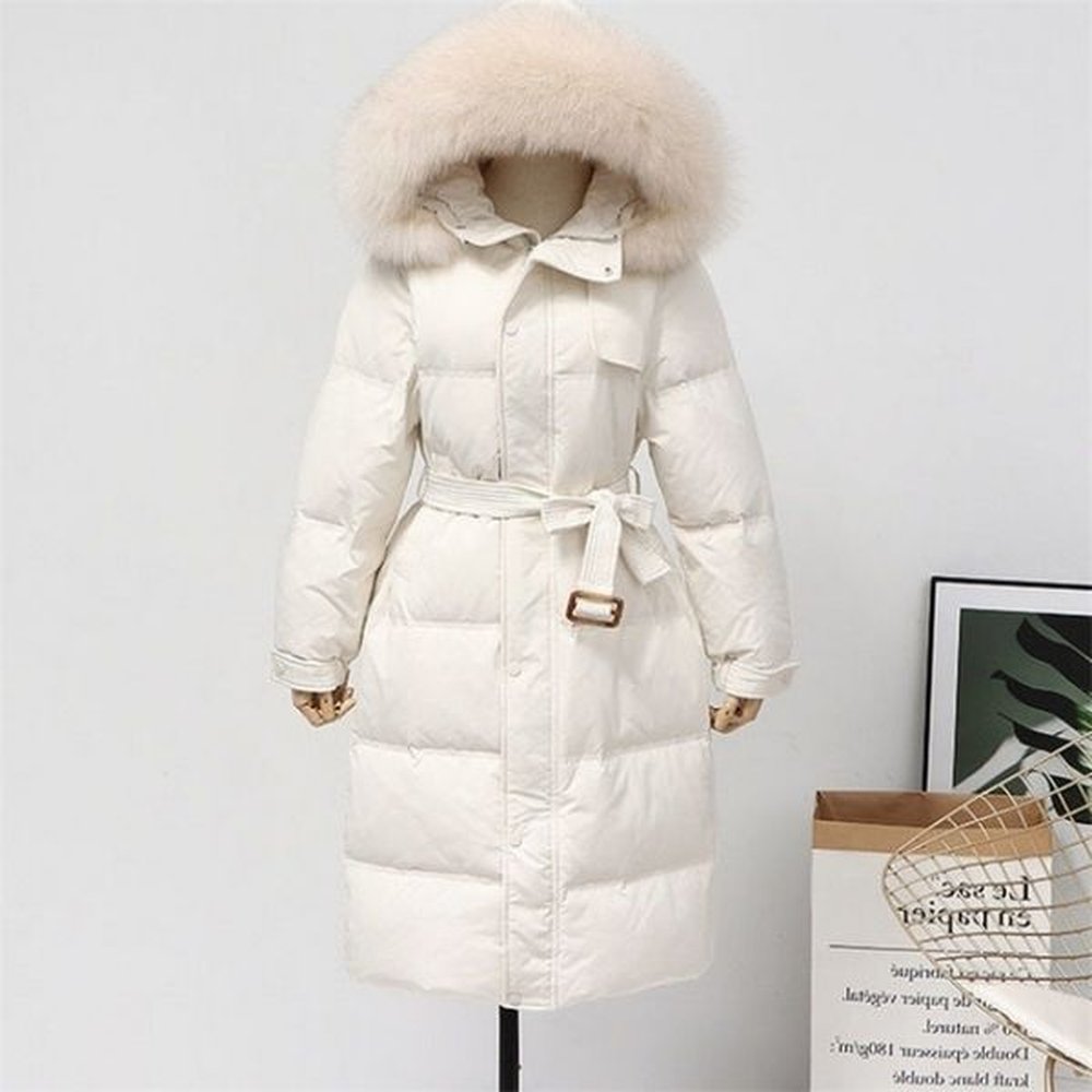 autumn winter faux fur long jacket hooded warm woman coats