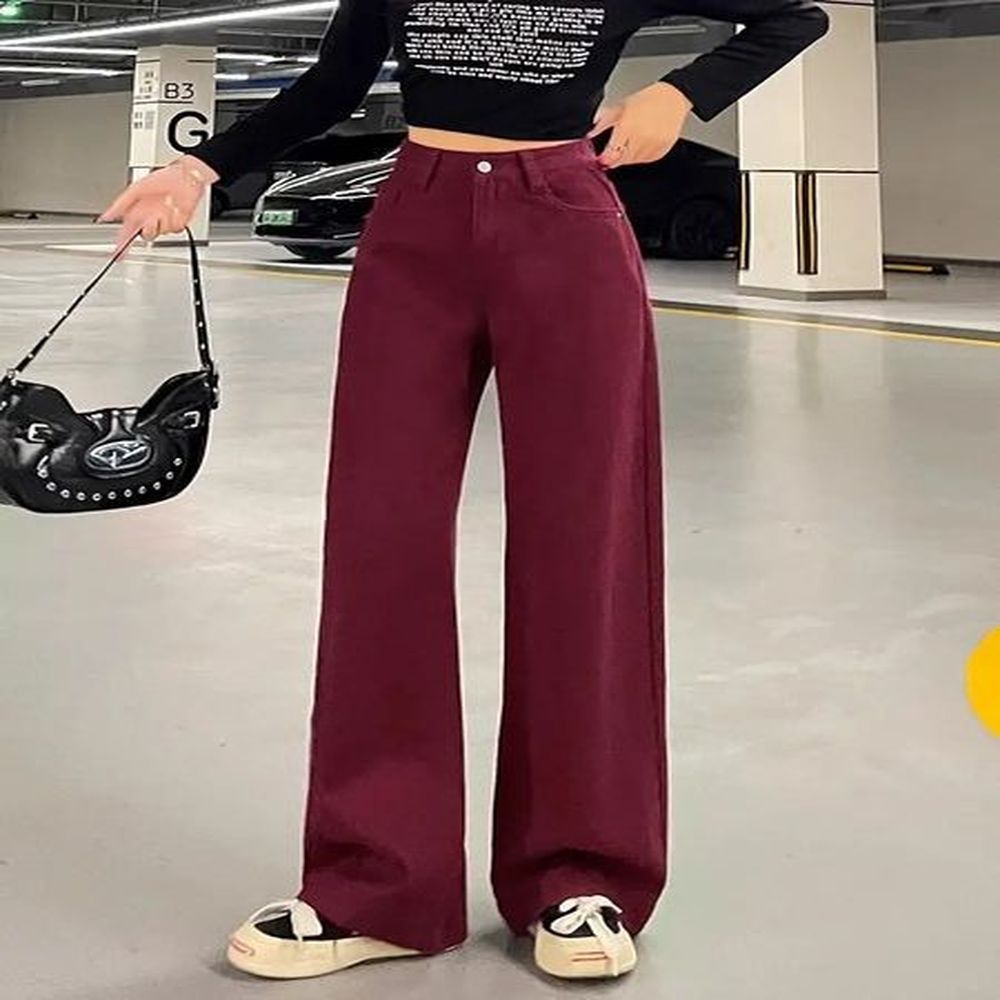 autumn winter fleece thick jeans women simplicity office lady solid