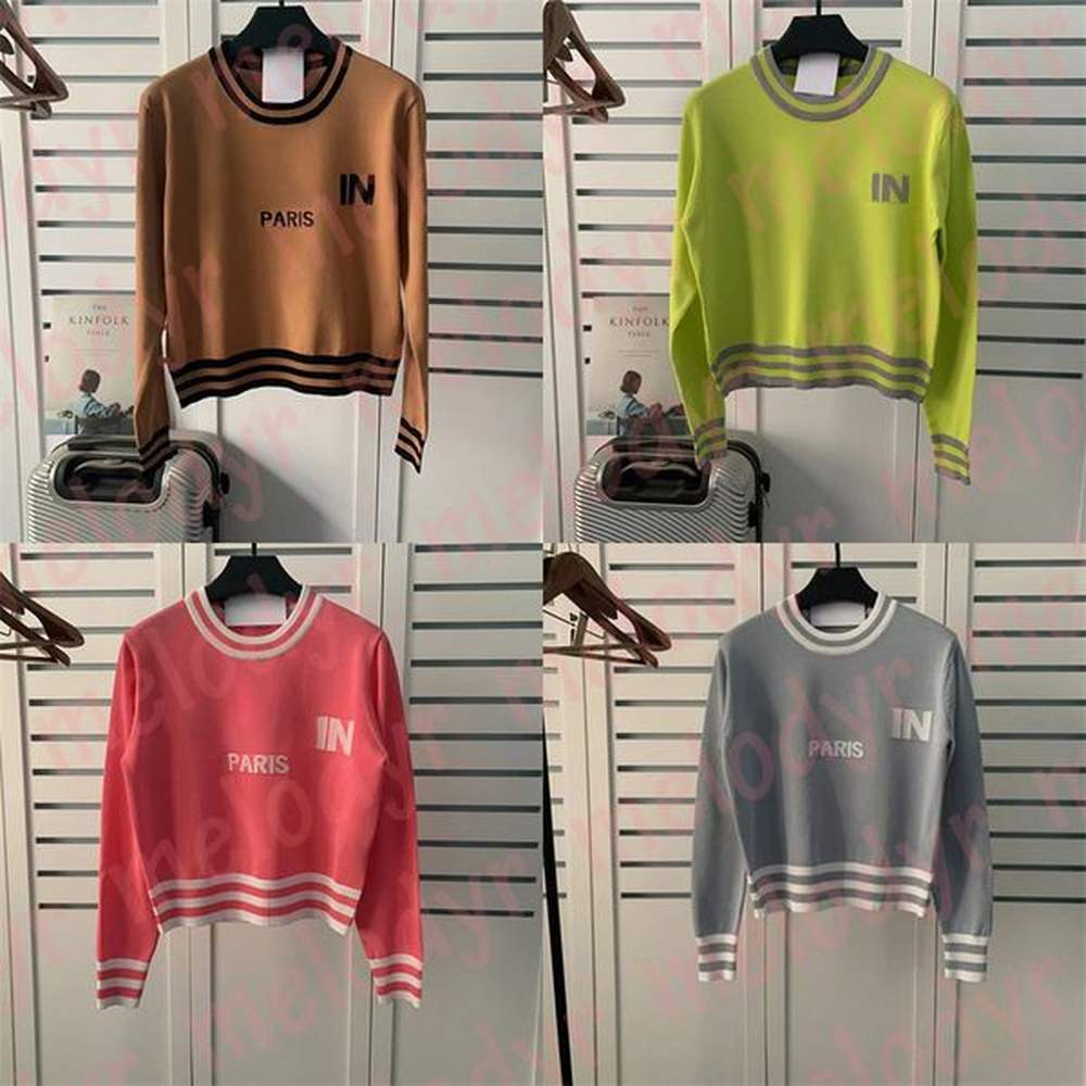 autumn winter knits tees letter print women sweater long sleeve